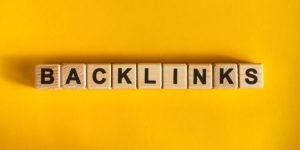 An image featuring the word "Backlinks" arranged in blocks, representing the foundation of SEO success.
